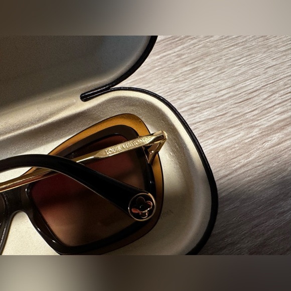 💯PRICE IS FIRM! LOUIS VUITTON POPPY BROWN SUNNIES - COMES WITH HARD CASE - Picture 6 of 16